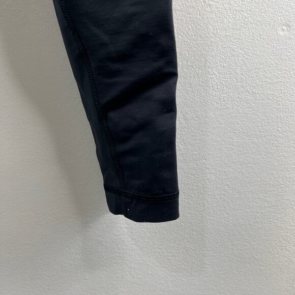 Lululemon Black Leggings Stretch Mid-Rise Ruched Ankle Pocket Pull-On Size 4 - Picture 2 of 6